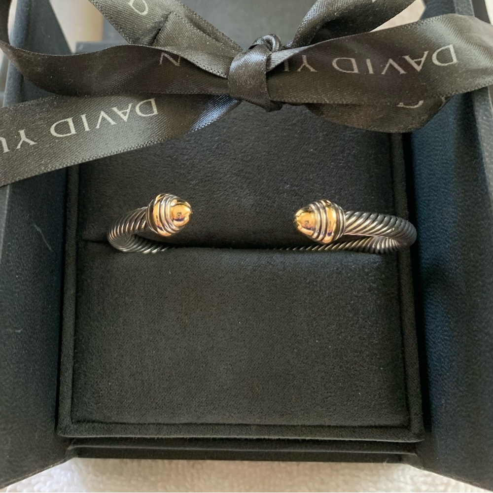 David Yurman Silver and Gold Cable Bracelet